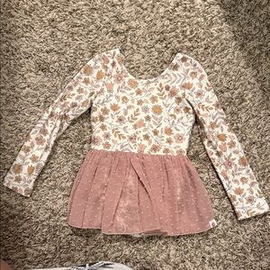 Floral Long Sleeve Peplum Top